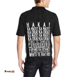 Rugby Haka Black Polo T Shirt