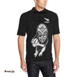 Rugby Haka Black Polo T Shirt