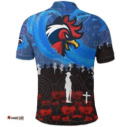 Custom Personalised Sydney Roosters Aboriginal Polo Shirt Prairie Style
