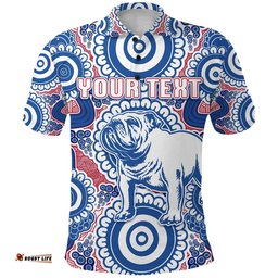 Custom Personalised Western Polo Shirt Bulldogs Simple Indigenous