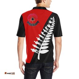 Lest We Forget Black And Red Polo Shirt