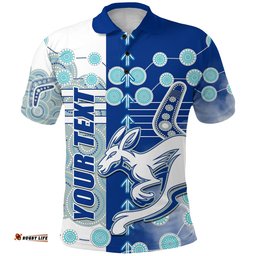 Custom Personalised Melbourne Kangaroos Polo Shirt Indigenous North - Roos