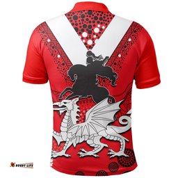 St. George Illawarra Dragons Polo Shirt Aboriginal Red