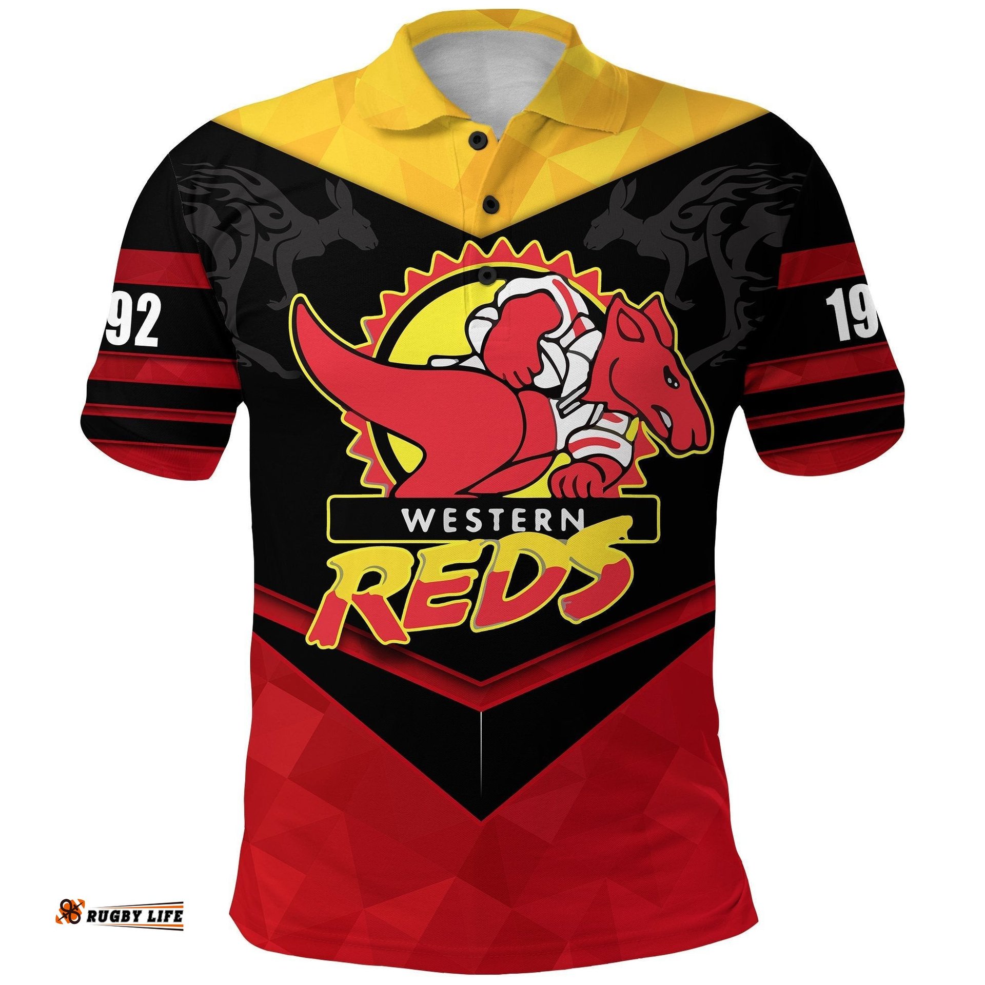 WA Reds Polo Shirt Red Kangaroos