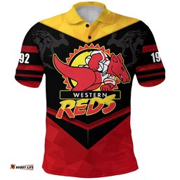 WA Reds Polo Shirt Red Kangaroos
