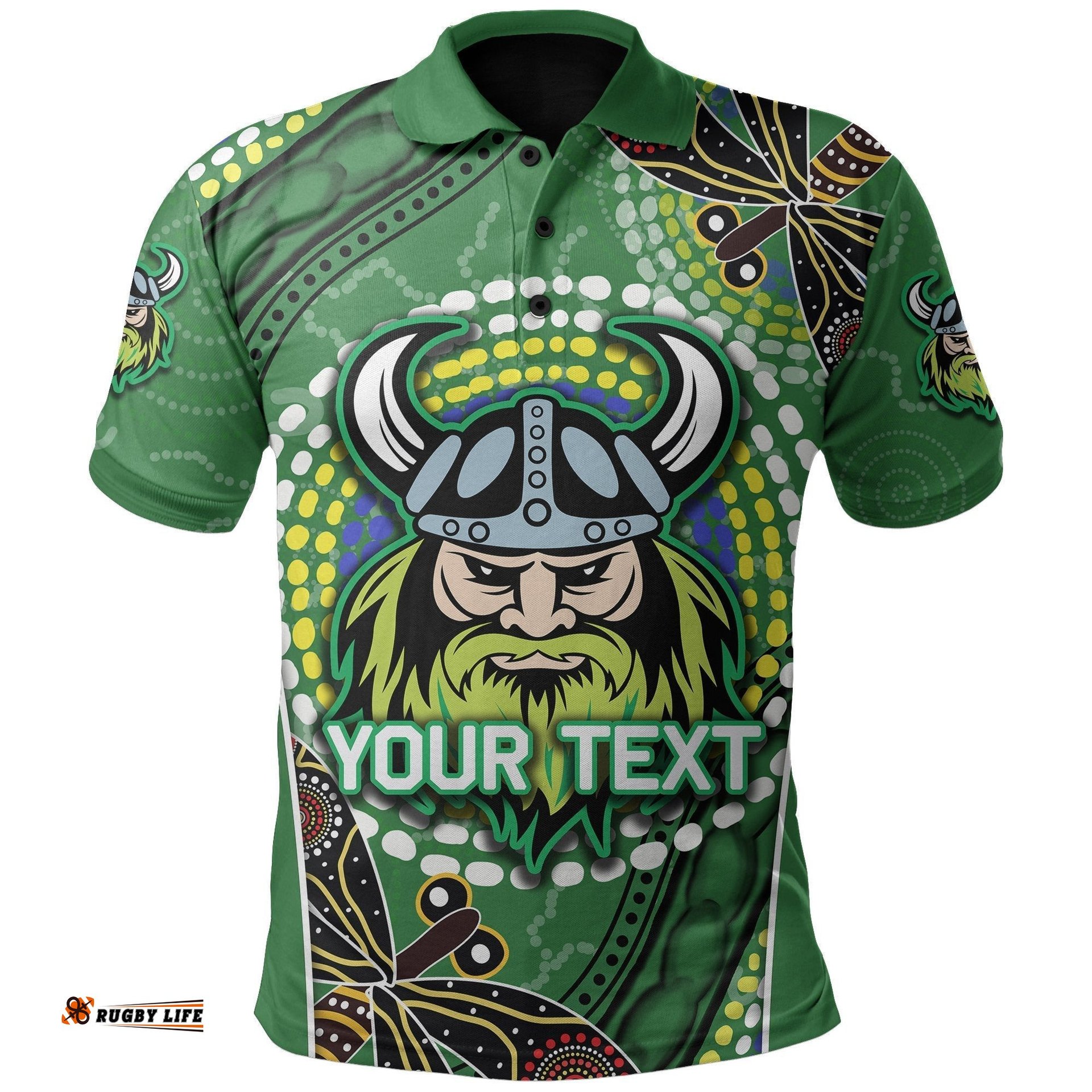 Custom PersonalisedRaiders Polo Shirt Aboriginal