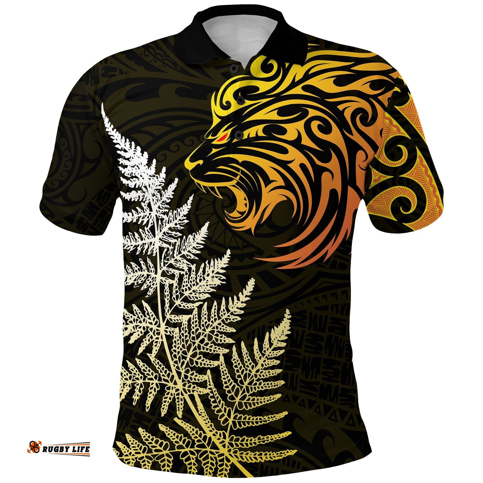 Lion Maori Polo Shirt Aotearoa mix Silver Fern