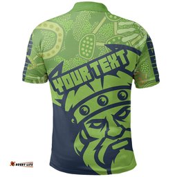 Custom Personalised Raiders Polo Shirt Canberra Indigenous Sport Style