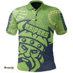 Custom Personalised Raiders Polo Shirt Canberra Indigenous Sport Style