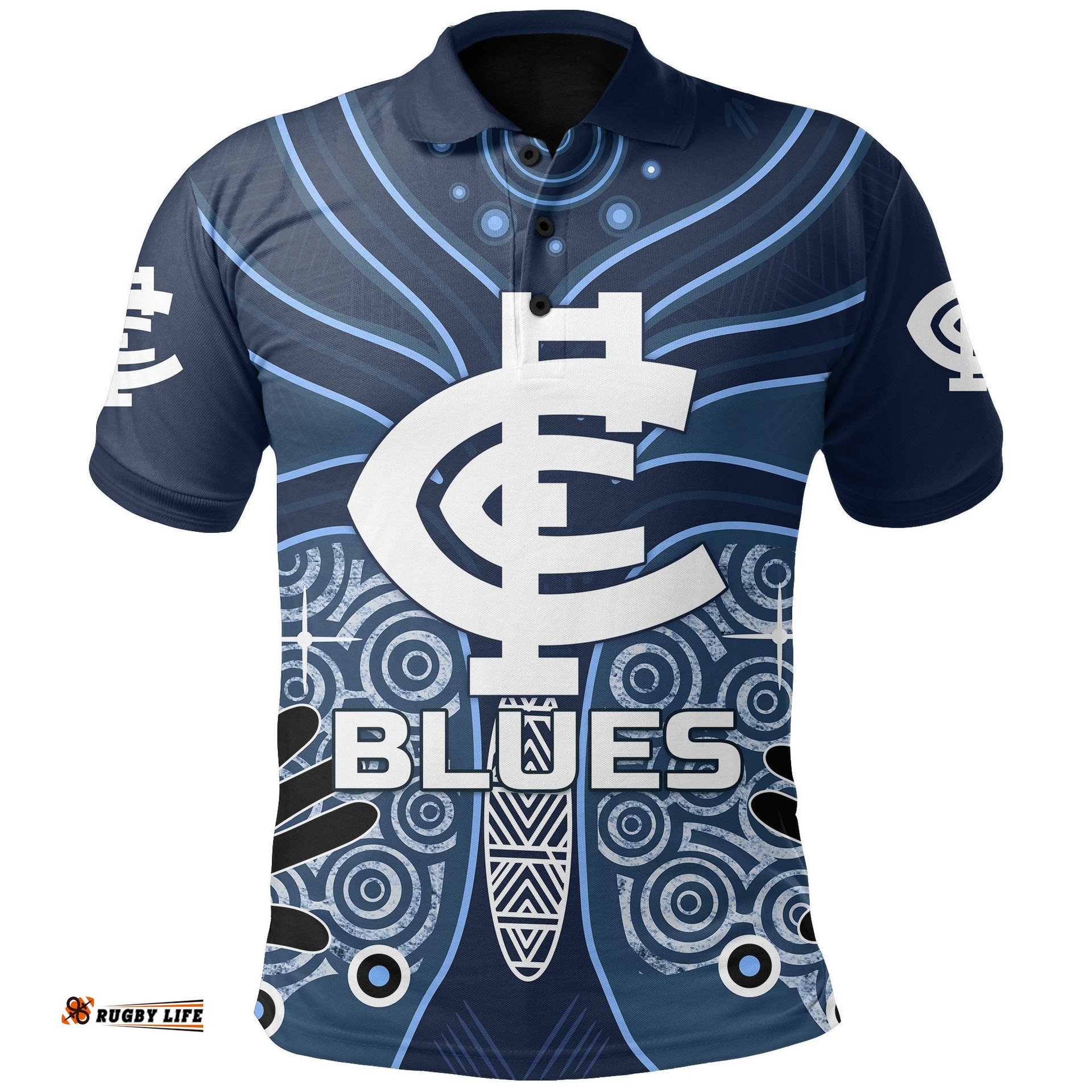 Australia Football Polo Shirt Carlton Blues