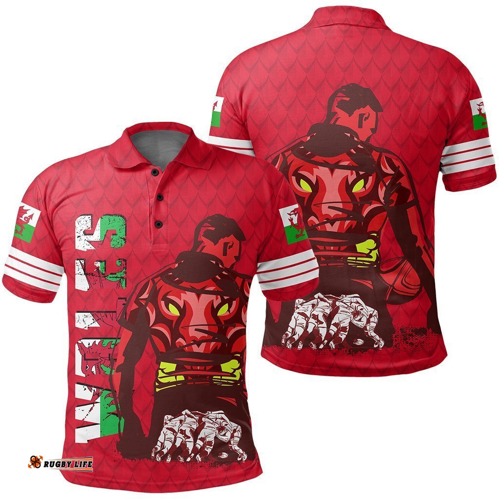Wales Flag Polo Shirt - Rugby Winner
