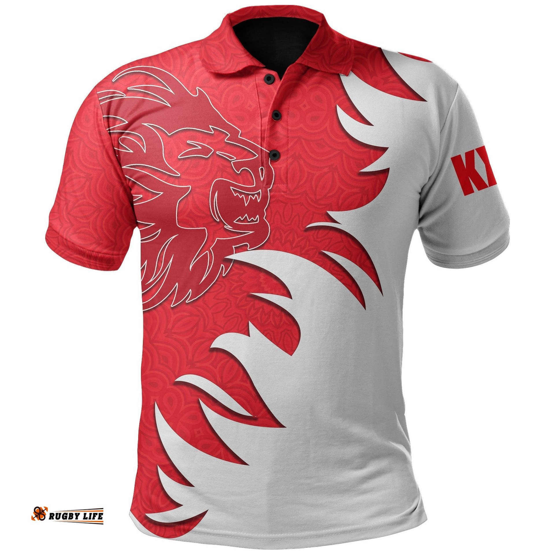 Punjab Kings XI Cricket Polo Shirt Lion