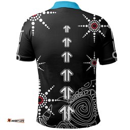 Sharks Polo Shirt Aboriginal Black