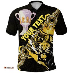 Custom Personalised Richmond Premier Polo Shirt Power Tigers Indigenous
