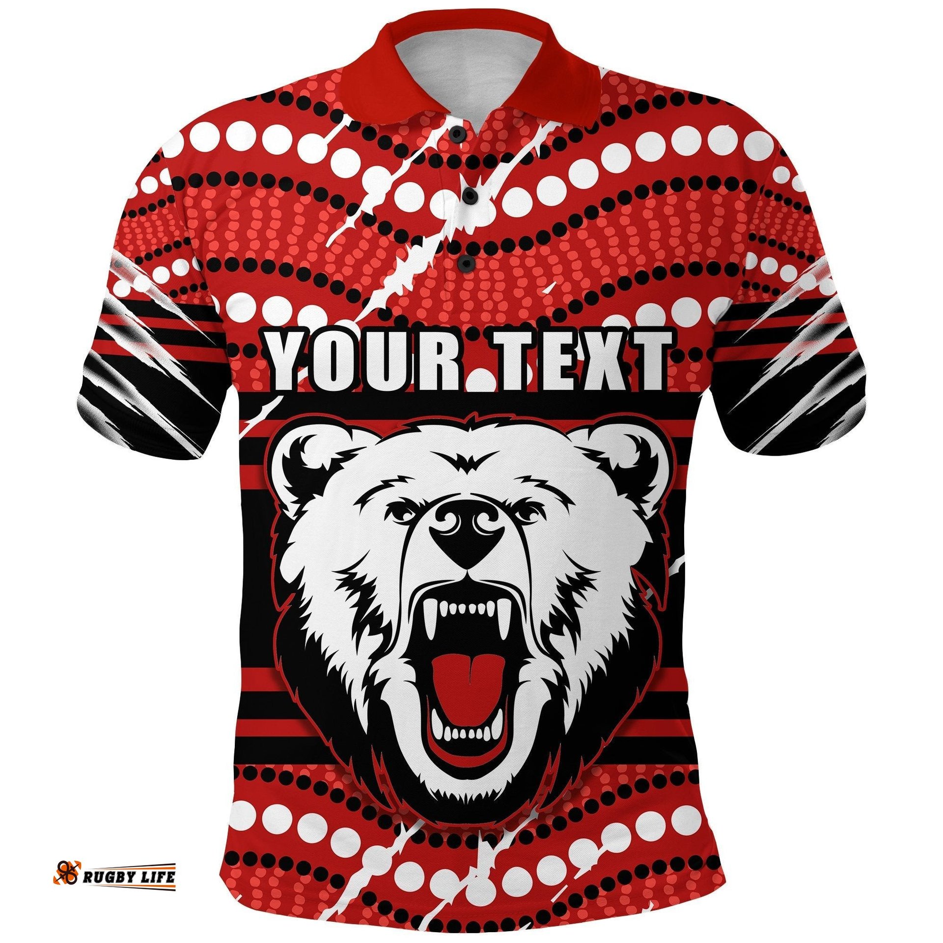 Custom Personalised Bears Polo Shirt North Sydney Only
