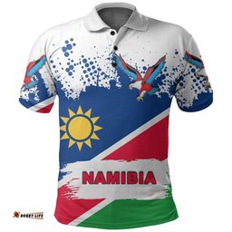 Rugbylife Namibia Polo Shirt Special Flag Style