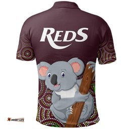 Reds Indigenous Rugby Polo Shirt Koala