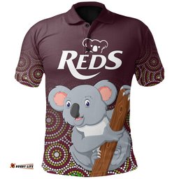 Reds Indigenous Rugby Polo Shirt Koala