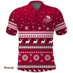 Reds Christmas Polo Shirt Queensland Rugby Indigenous