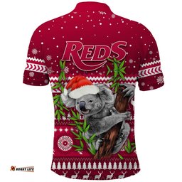 Reds Christmas Polo Shirt Queensland Rugby Indigenous