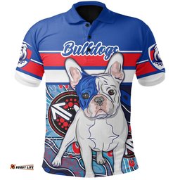 Custom Personalised Western Football Bulldogs Polo Shirt Aboriginal Sport Style