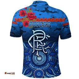 Rovers Football Club ANZAC Polo Shirt Indigenous Vibes