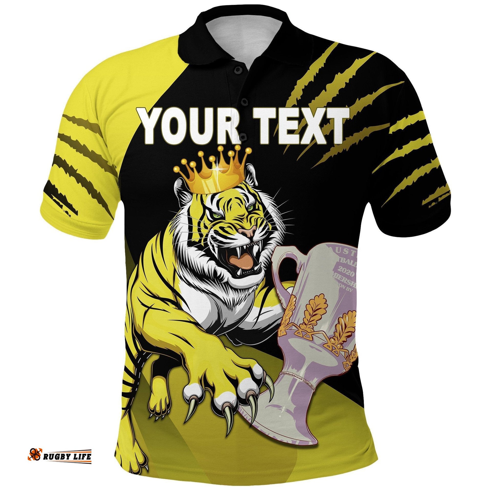 Custom Personalised Richmond Premier Polo Shirt Tigers
