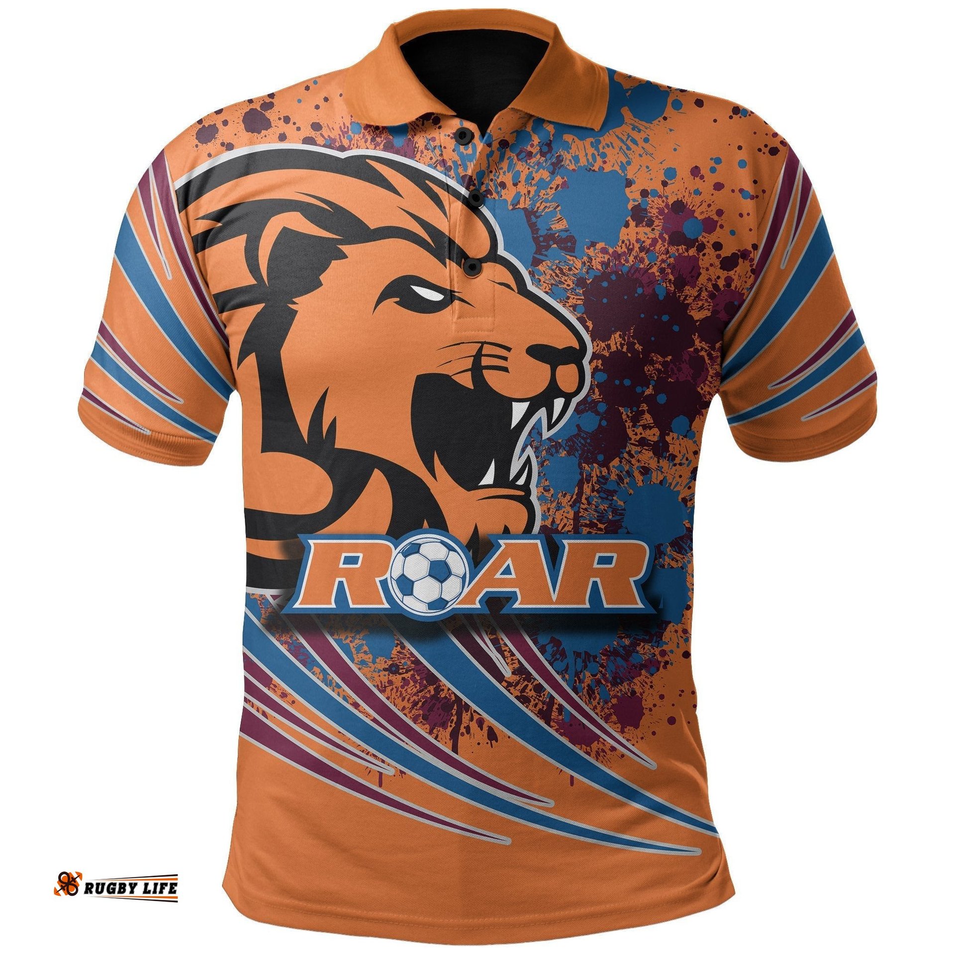 Brisbane Roar Polo Shirt Lion