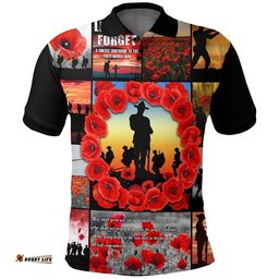 Vibe Hoodie Clothing - Anzac Day Lest We Forget Banner Polo Shirt