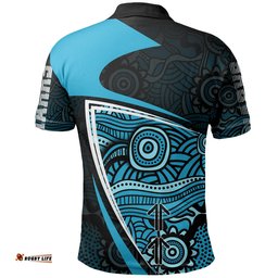Sharks Aboriginal Polo Shirt Stealth Style