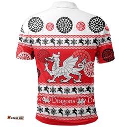 ST.George Dragons Polo Shirt Merry Christmas