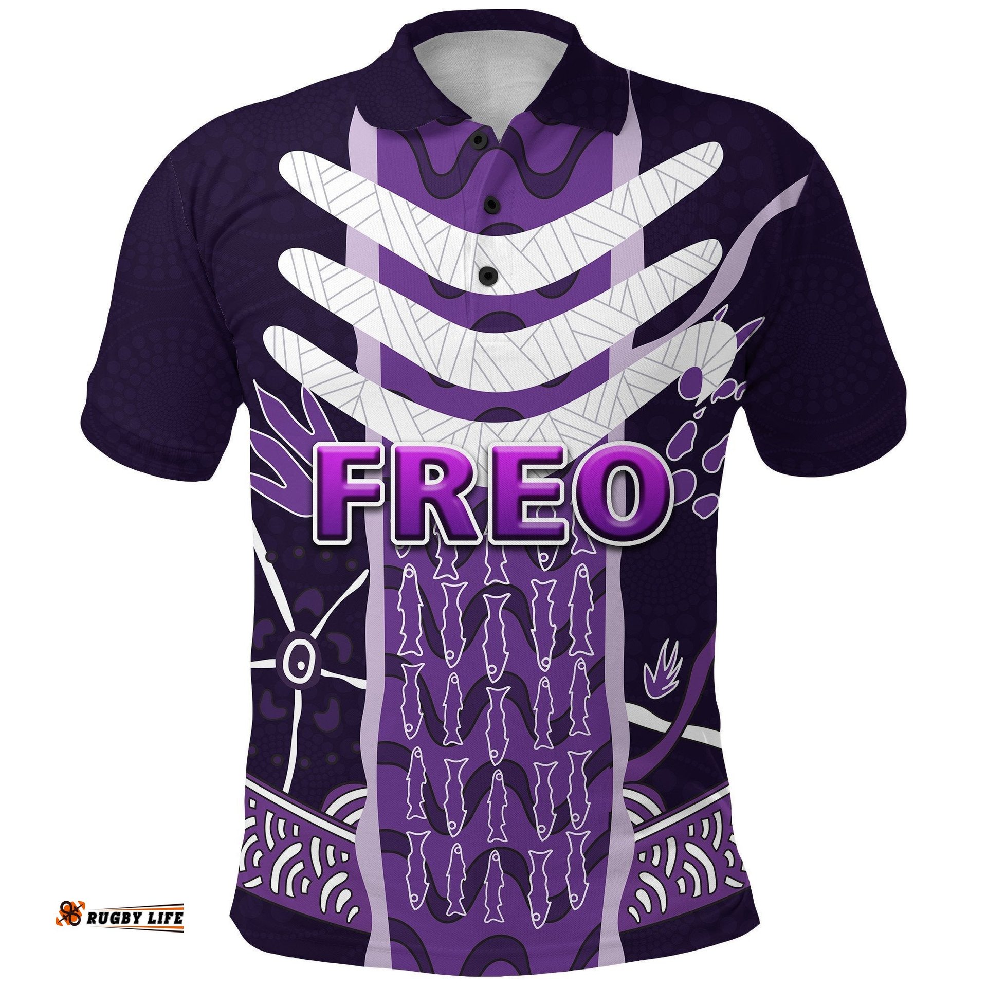 Fremantle Polo Shirt Dockers Simple Indigenous Freo