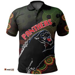 Custom PersonalisedPanthers Aboriginal Polo Shirt