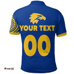 Custom Personalised Mt Allan Eagles Polo Shirt - Aboriginal Dot Painting -