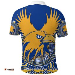 Custom Personalised Eagles Polo Shirt West Coast Mix Indigenous