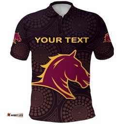 Custom Personalised Brisbane Polo Shirt Broncos Simple Indigenous