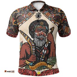 Custom Text Polo Shirts - Aboriginal Men