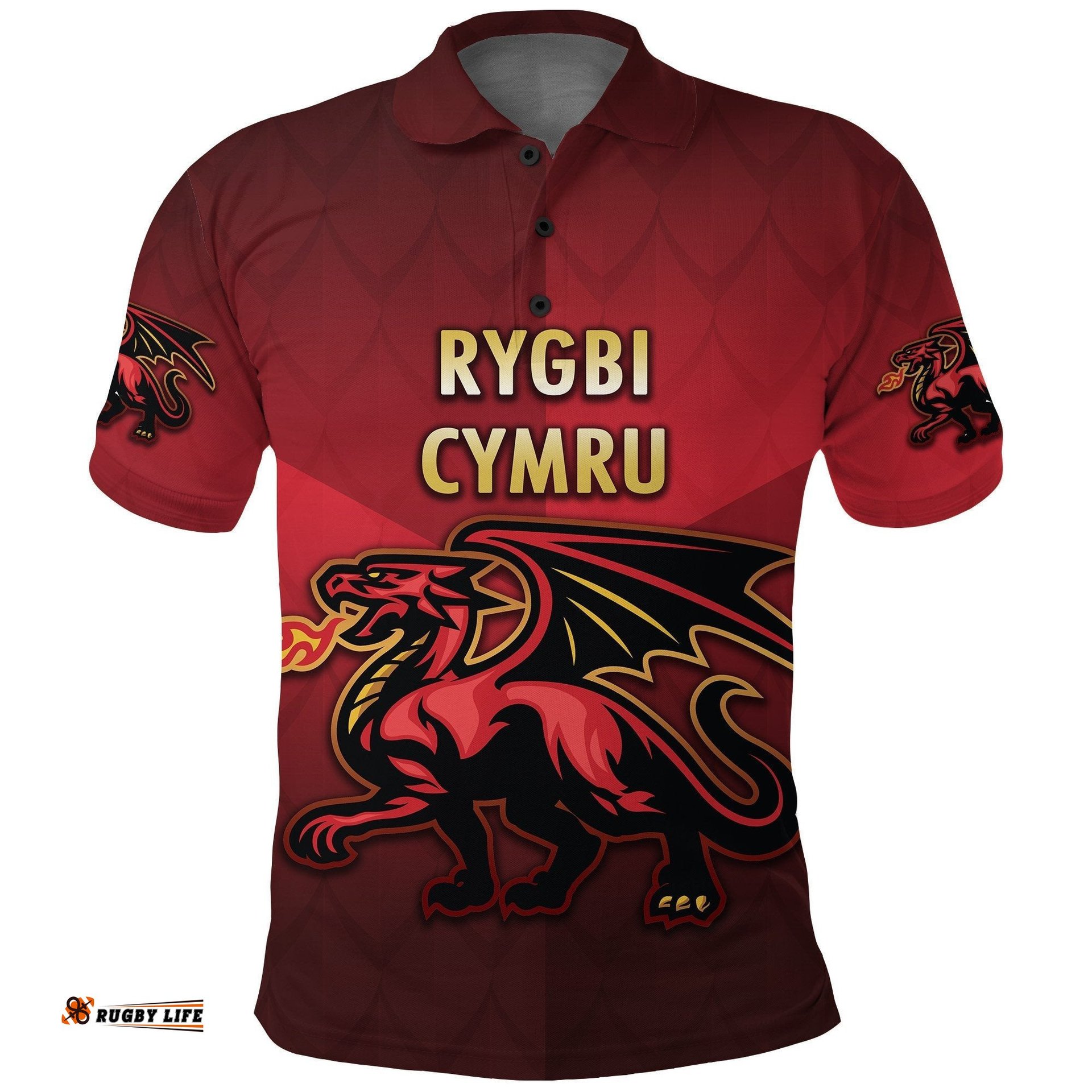Wales Rugby Polo Shirt Simple Style