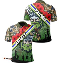 Raiders Polo Shirt Canberra Anzac Day