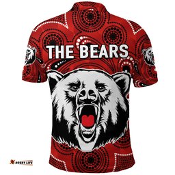 Custom Personalised North Sydney Polo Shirt The Bears Indigenous
