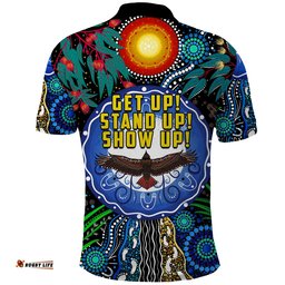 Custom Personalised NAIDOC 2022 Polo Shirt Get Up Stand Up Show Up