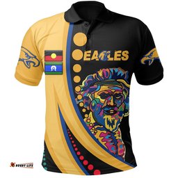 Eagles Naidoc Week Polo Shirt West Coast Sport Style - Gold