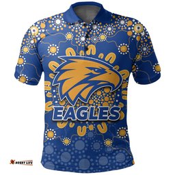 West Coast Eagles Polo Shirt Indigenous Style