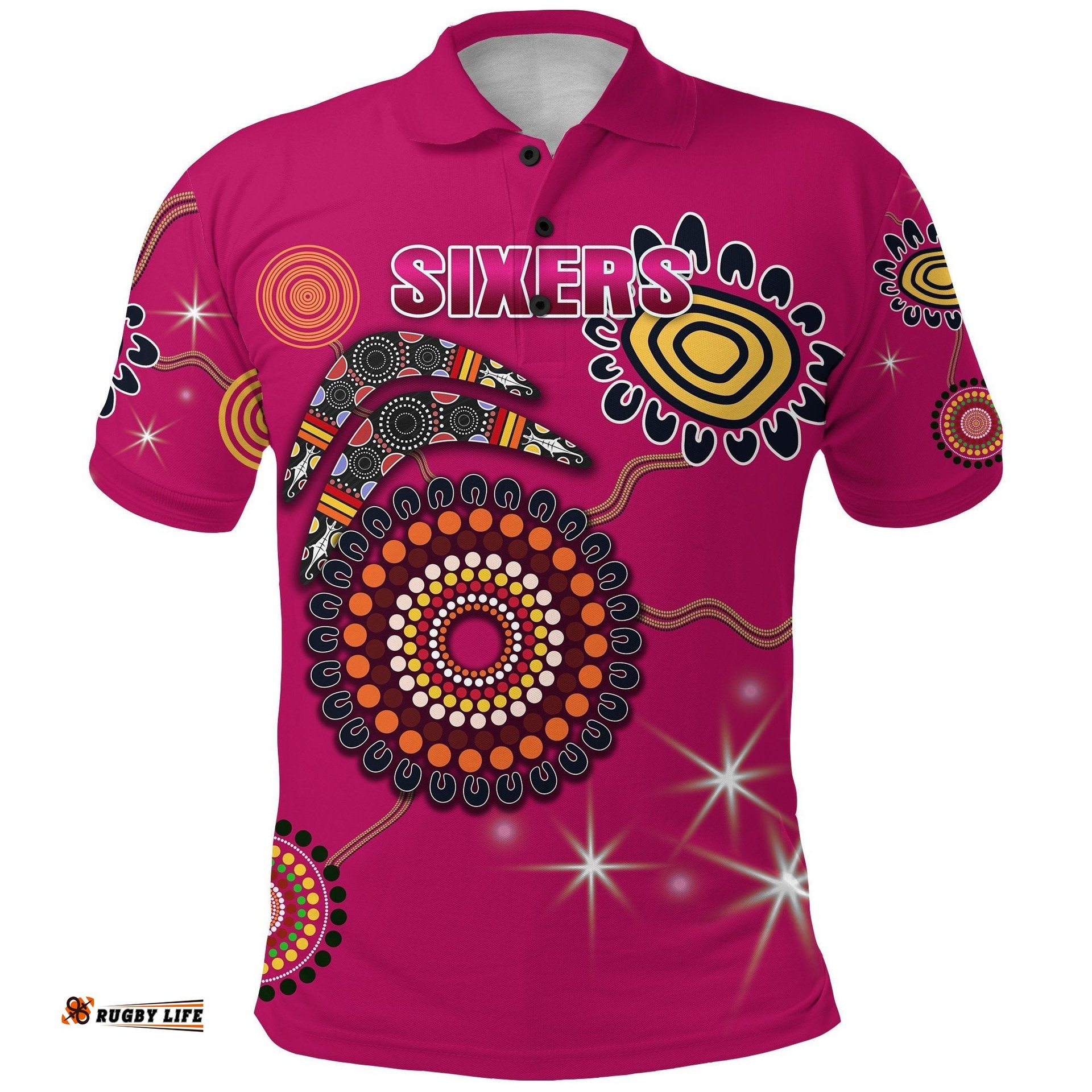 Sydney Polo Shirt Sixers Indigenous - Magenta