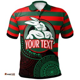 Rabbitohs Rugby Polo Shirt - Custom Rabbitohs Super Style Polo Shirt RLT13