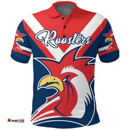 Custom Personalised Australia Roosters Polo Shirt Rugby