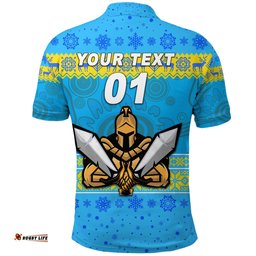 Custom Personalised Gold Coast Titans Polo Shirt Christmas Simple Style