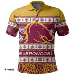 Brisbane Broncos Polo Shirt Christmas 2021