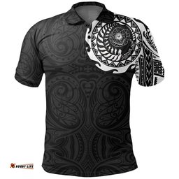 New Zealand Anzac Polo Shirt, Lest We Forget Maori Tattoo Golf Shirts
