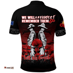 Australia ANZAC 2022 Polo Shirt Camouflage With Poppy Red -